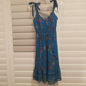 Blue floral dress
